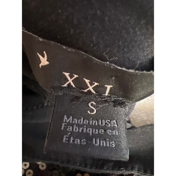 XXI Sequin Halter Top Women’s S Black Sleeveless Party Clubwear - Picture 5 of 6